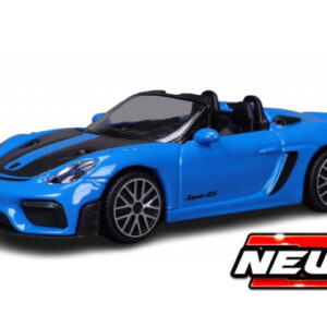 Modellino auto scala 1:43 Burago PORSCHE 718 SPYDER RS 2024 BLUE diecast modellismo statico