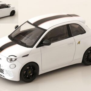 Modellino auto scala 1:18 FIAT 500 e ABARTH WHITE diecast modellismo statico
