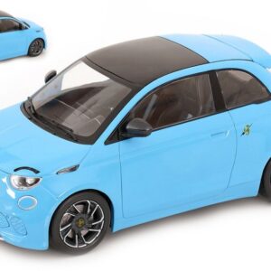 Modellino auto scala 1:18 FIAT 500 e ABARTH BLUE diecast modellismo statico