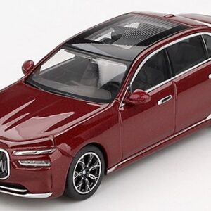 Modellino auto scala 1:64 Mini GT  BMW I7 XDRIVE 60 2023 AVENTURIN RED 1:64 modellismo statico collezione