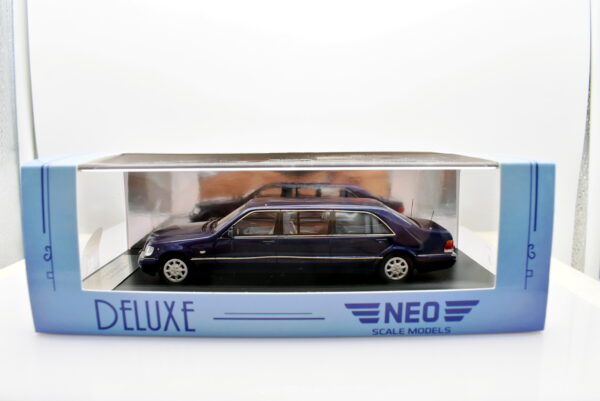 Modellino auto scala 1:43 mercedes benz W 140 S600L pullman NEO diecast modellismo statico - immagine 2