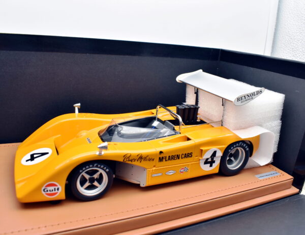 Modellino auto scala 1:18 Mc laren M8B Can Am Tecnomodel modellismo da collezione - immagine 7