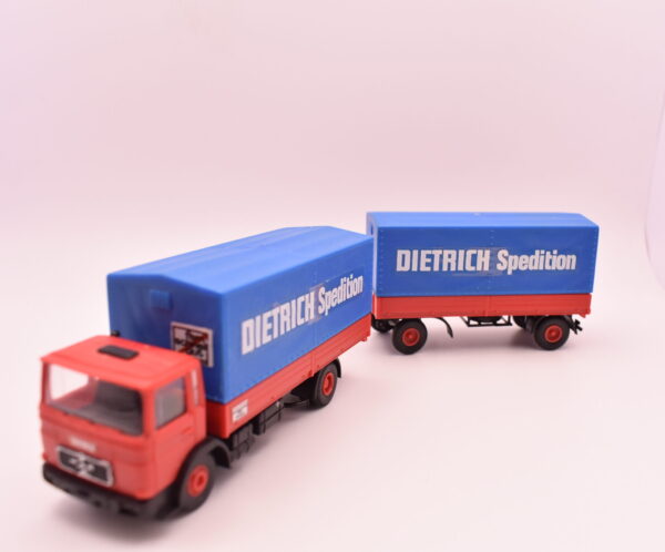 modellino camion scala 1:87 Kibri H0. 10262 MAN treno rimorchio telone Dietrich spedizione modellismo da collezione - immagine 3