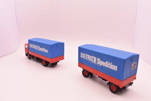 modellino camion scala 1:87 Kibri H0. 10262 MAN treno rimorchio telone Dietrich spedizione modellismo da collezione - immagine 4