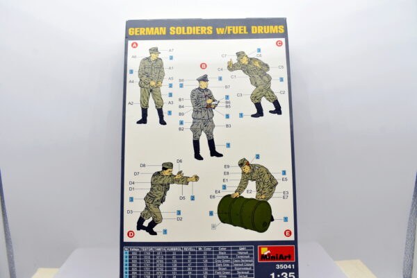 Modellino kit di montaggio soldati figure militari mini art German soldiers w/ fuel drums 1:35 - immagine 3
