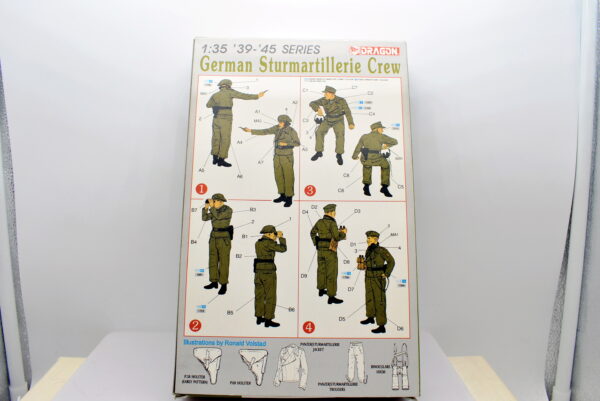 Modellino kit di montaggio soldati figure militari dragon german sturmartillerie crew scala 1:35 - immagine 3