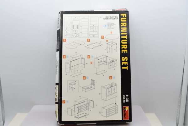 Modellino kit di montaggio diorami FURNITURE SET scala 1:35 modellismo - immagine 2