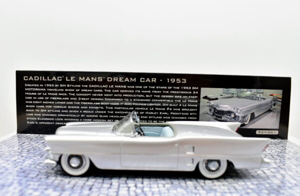 Modellino auto scala 1:43 Cadillac le mans dream car diecast modellismo statico minichamps - immagine 3