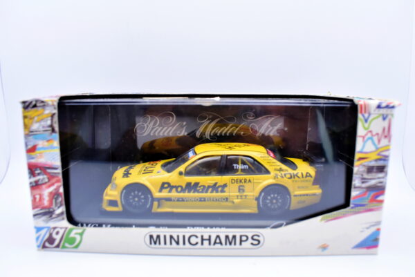Modellino auto racing scala 1:43 Mercede AMG C Klasse DTM 95 diecast modellismo collezione minichamps - immagine 2