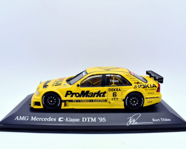 Modellino auto racing scala 1:43 Mercede AMG C Klasse DTM 95 diecast modellismo collezione minichamps