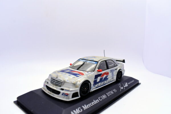 Modellino auto racing scala 1:43 AMG mercedes C180 DTM 95 minichamps modellismo statico - immagine 4