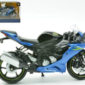 Modellino moto scala 1:12 KAWASAKI NINJA ZX 6R BLUE motorcycle modellismo