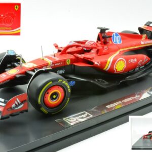Modellino auto formula 1 F1 scala 1:18 Burago FERRARI SF-24 LECLERC 2024 CON VETRINA