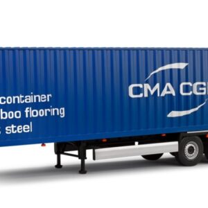 Modellino Solido CAMION CONTAINER TRAILER 2024 BLUE scala 1:24 modellismo statico