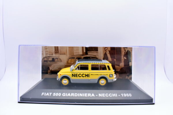 modellino auto Fiat 500 giardiniera veicoli pubblicitari epoca scala 1:43 necchi - immagine 2