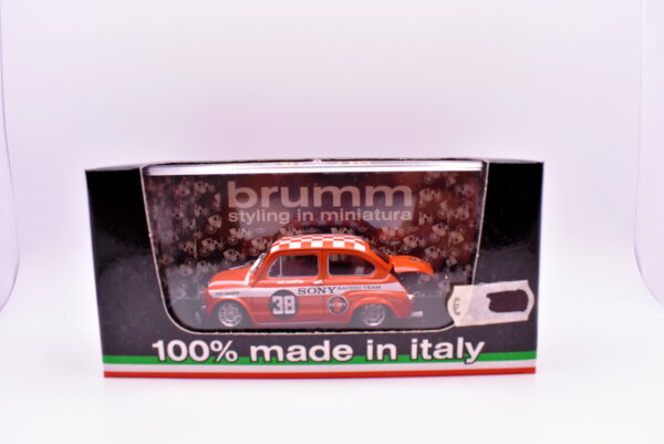 Modellino auto rally scala 1:43 Fiat 500 abarth 1000 Brumm diecast modellismo statico - immagine 2