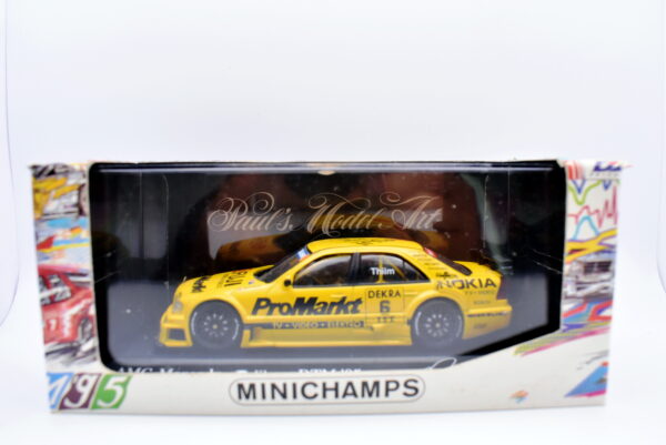 Modellino auto mercedes C dtm 95 Minichamps racing collection 1:43 diecast modellismo - immagine 2