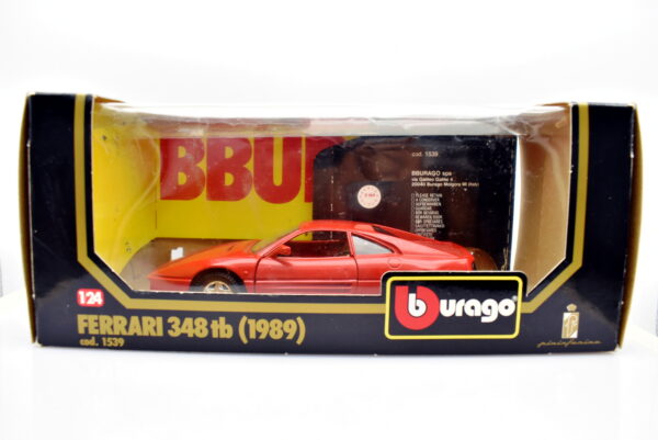 Modellino auto scala 1:24 Ferrari 348 TB diecast modellismo da collezione burago - immagine 2