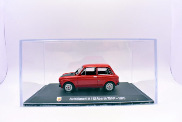 Modellino auto scala 1:43 Abarth autobianchi A112 70 HP diecast modellismo statico - immagine 5