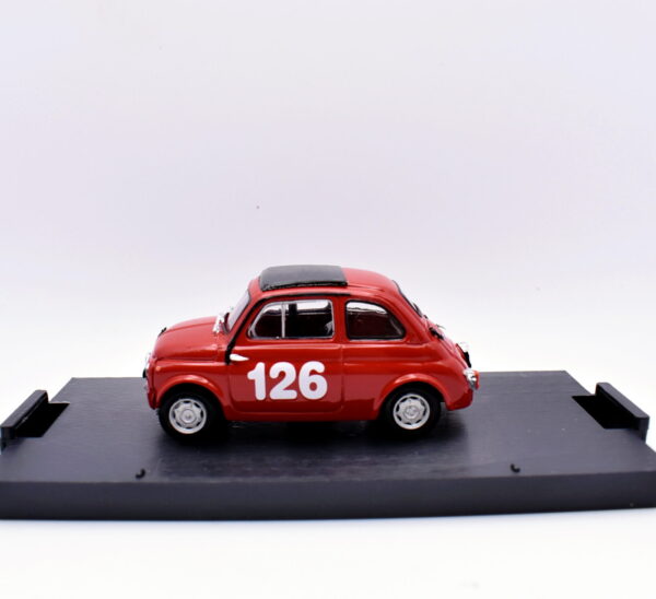 Modellino auto rally scala 1:43 Fiat 595 Abarth BRUMM modellismo statico