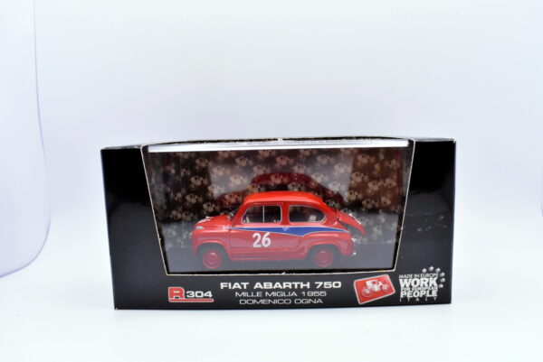 Modellino auto rally scala 1:43 Fiat 500 abarth 750 Brumm diecast modellismo statico - immagine 2