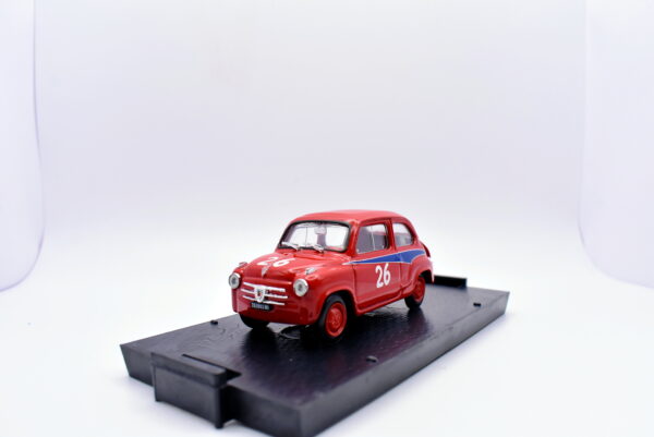 Modellino auto rally scala 1:43 Fiat 500 abarth 750 Brumm diecast modellismo statico - immagine 4