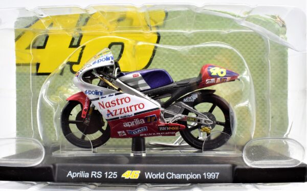 Modellini moto Valentino Rossi 1:18 Aprilia RS 125 world championship 1997 gp motor bike