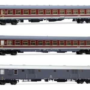 Modellino treno modellismo ferroviario  Rivarossi  FS 3 CARROZZE ,2a CLASSE, 2a CLASSE, BAGAGL. ALPEN-EXPRESS EP.IVb 1:87