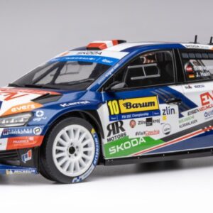 Modellino auto scala 1:18 Ixo SKODA FABIA RALLY BARUM 2024 WAGNER-HAIN modellismo