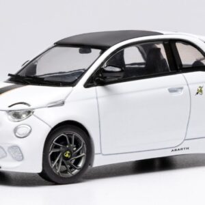 Modellino auto scala 1:43 Ixo FIAT 500 e ABARTH WHITE diecast modellismo statico