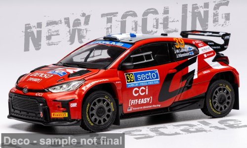 Modellino auto rally scala 1:43 Ixo Model  TOYOTA GR YARIS N.39 RALLY2 FINLAND 2024 LATVALA-HANNINEN modellismo
