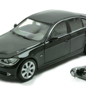 Modellino auto scala 1:24 BMW 330i E90 2005 BLACK diecast modellismo statico
