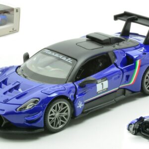 Modellino auto scala 1:43 MASERATI GT2 BLUE racing modellismo statico