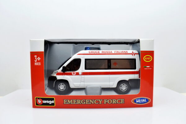 Modellino auto scala 1:43 ambulanza fiat iveco burago modellismo statico - immagine 2