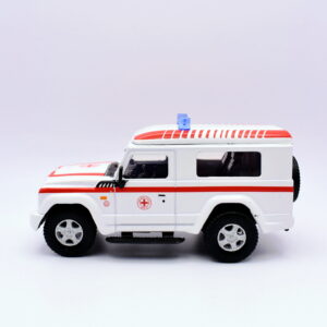 Modellino auto scala 1:43 ambulanza Land Rover Defender Cruz burago modellismo statico