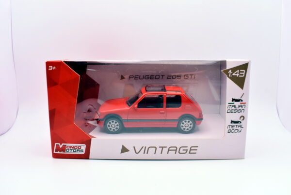 Modellino auto scala 1:43 peugeot 205 gti diecast modellismo da collezione - immagine 2