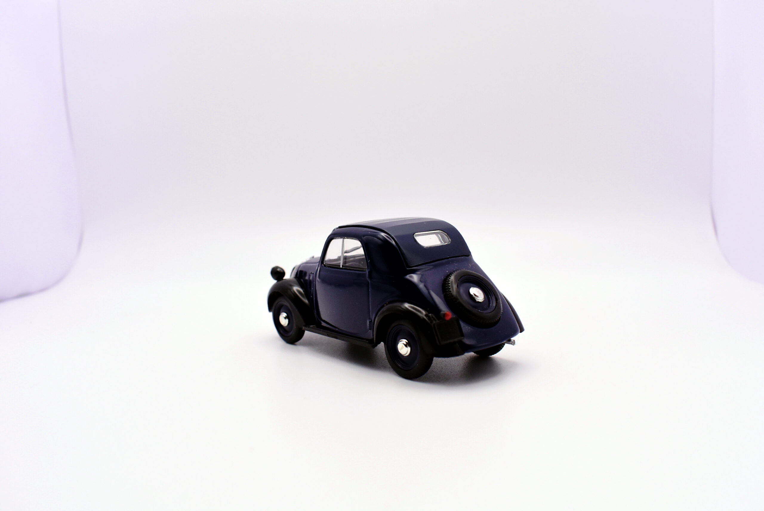 Modellino auto scala 1:43 FIAT 500 TOPOLINO blu modellismo statico collezione - immagine 4