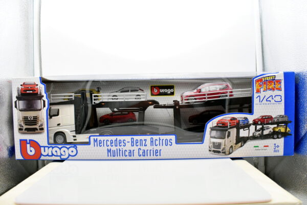 Modellino camion scala 1:43 Mercedes benz actros multicar carrier Burago modellismo statico - immagine 5