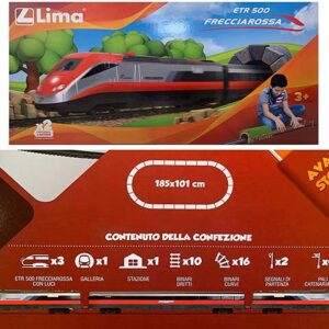 Modellino modellismo ferroviario Lima TRENO FRECCIAROSSA A BATTERIA SCALA HO 1:87