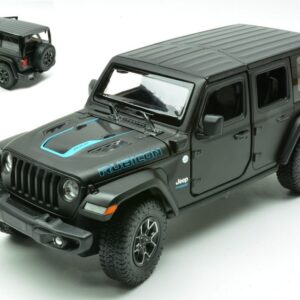 Modellino auto scala 1:24 JEEP WRANGLER RUBICON 4xe BLACK modellismo statico
