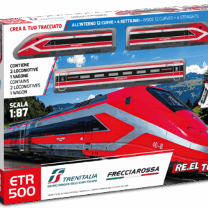 Modellino treno modellismo ferroviario TRENO FRECCIAROSSA  A BATTERIA 1:87 nuovo
