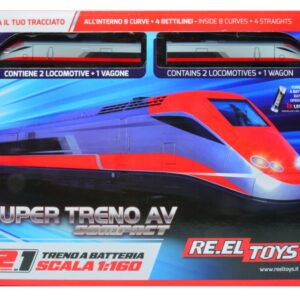 Modellino slot car TRENO AV COMPACT cm 96x58 A BATTERIA 1:160 modellismo