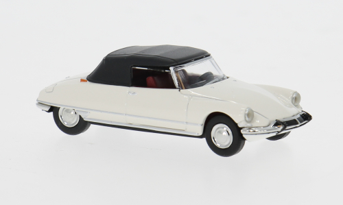 Modellino auto scala 1:87 CITROEN DS 19 CABRIO CLOSED 1963 WHITE modellismo statico
