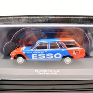 modellino auto rally scala 1:43 Peugeot 504 break team esso collezione