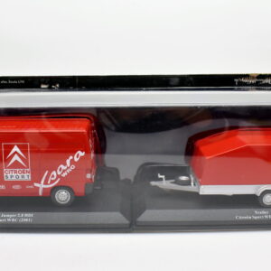 modellino auto rally scala 1:43 Citroen jumper 2 HDI sport WRC + trailer collezione
