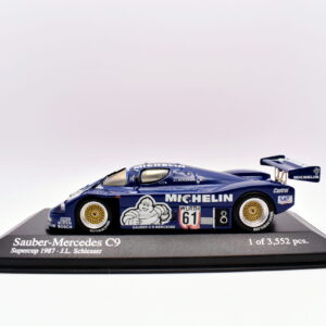 Modellino auto racing scala 1:43 sauber mercedes C9 minichamps modellismo statico