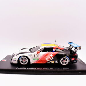 Modellino auto racing scala 1:43 Porsche Carrera cup italia winner Spark modellismo statico