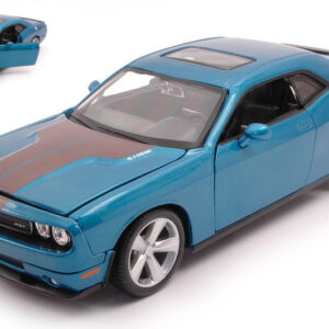 Modellino auto scala 1:24 Maisto DODGE CHALLENGER SRT8 2008 BLUE 1:24 diecast modellismo statico