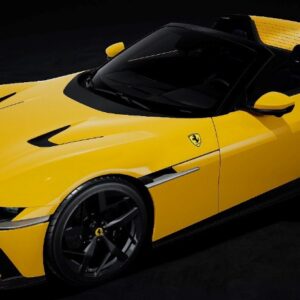 Modellino auto scala 1:43 Looksmart FERRARI 12 CILINDRI SPIDER GIALLO modellismo statico