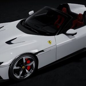 Modellino auto scala 1:43 Looksmart FERRARI 12 CILINDRI SPIDER BIANCO modellismo statico